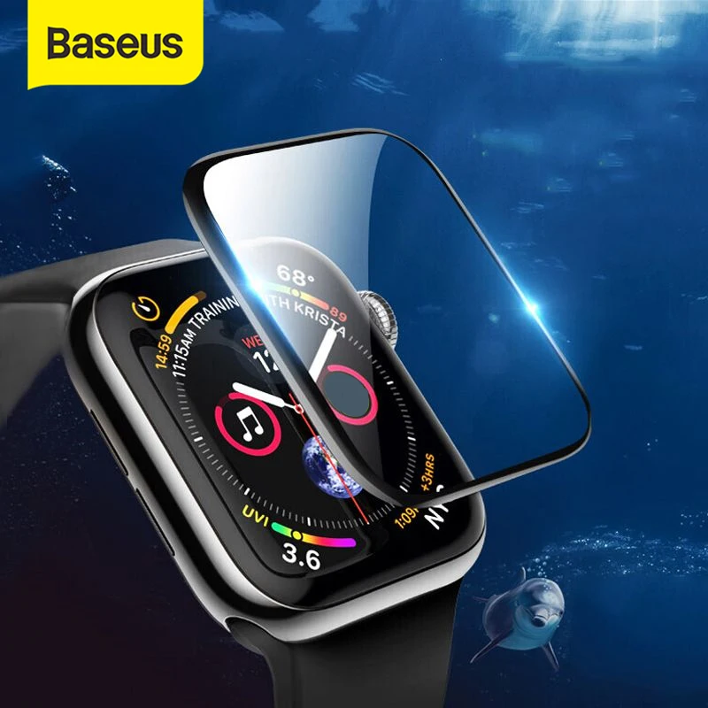 Защитное стекло Baseus на экран для Apple iWatch 1 5 38 44мм закаленное|Защитные стёкла и