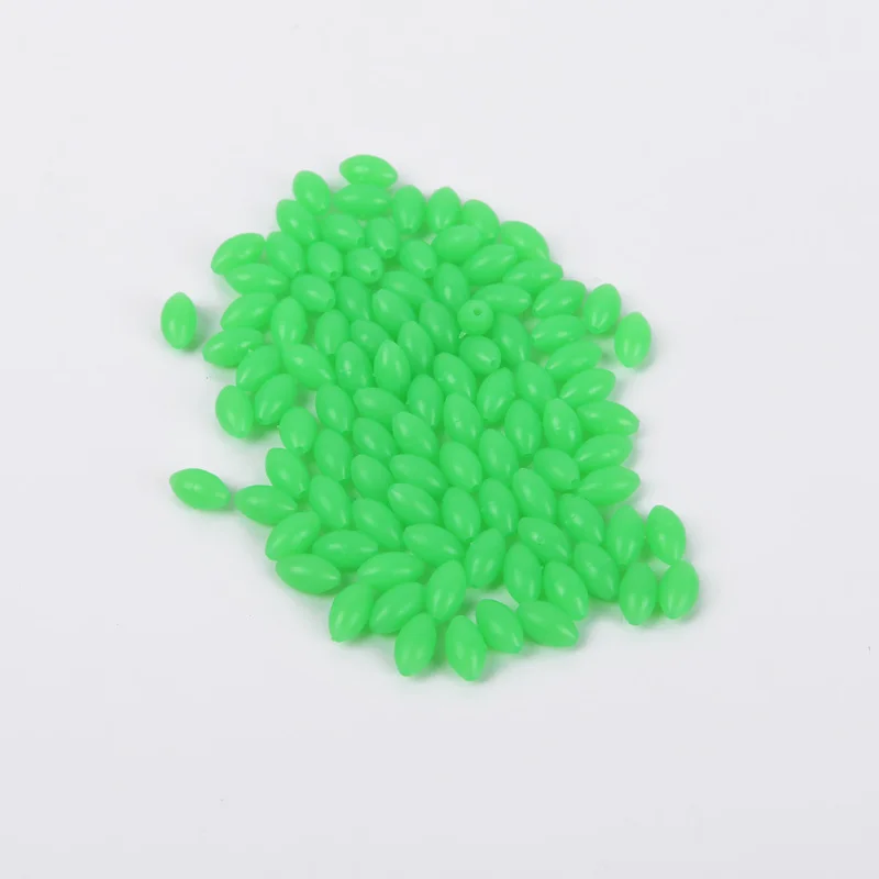 100 шт. овальные Мягкие пластиковые блестящие бусины для тройных крючков | Спорт и