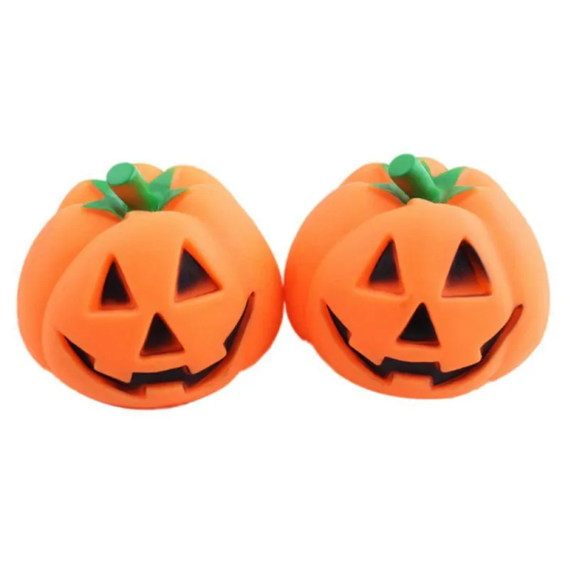 

Squeaky Pet Dog Toy Halloween Small Dogs Rubber Pumpkin Chew Puppy Toy Dog Halloween Gift Non-toxic Pet Bite Resistant Toy home