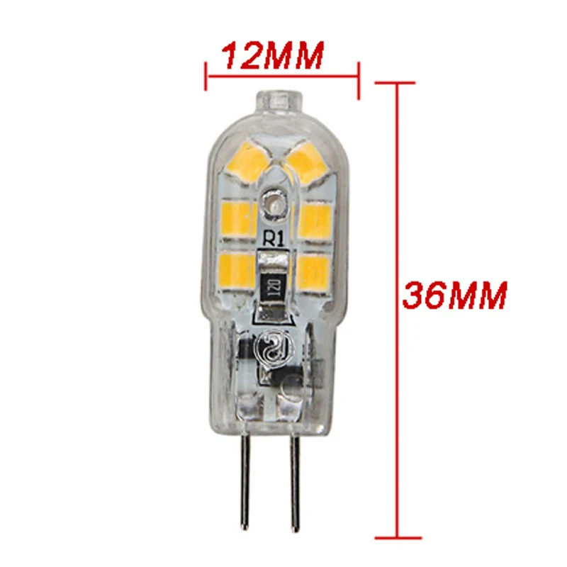 

5pcs/lot G4 LED Bulb 1.5W 120lm 12 SMD Pure White/Warm White Corn Light Spotlight AC/DC 12V Home Decoration Candle Bulb Lighting