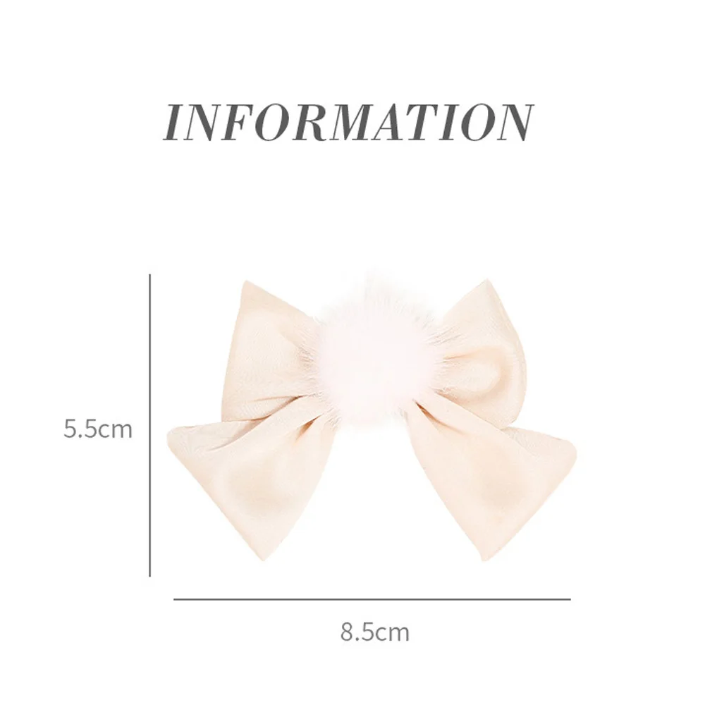 

1 pc Fashion Ribbon Bow Hairgrips Cute Fur Pompon Ball Hair Barrettes For Girls Kids Hair Clip Hair Accessories
