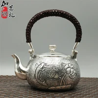 teapot portable kettle silver teapot hot water teapot 350 ml water kung fu tea set