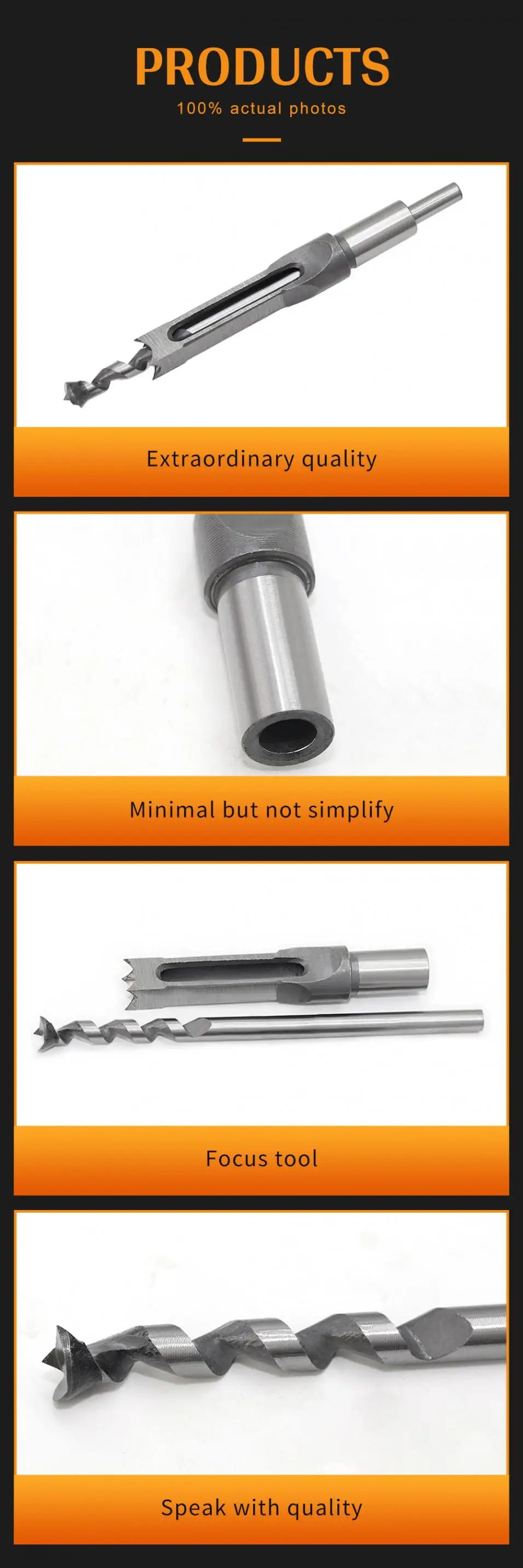 

1 Piece 16mm Alloy Steel Square Hole Saw Mortise Wood Drill Bit with Twist Drill