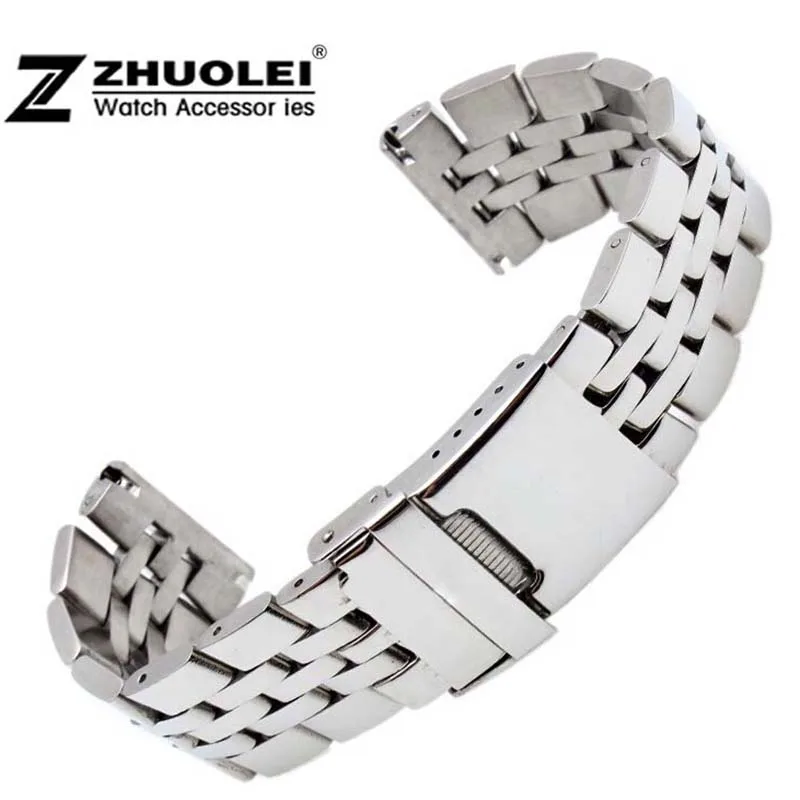 22mm 24mm High Quality Solid Stainless Steel Watch Bracelet for men's  Breitling watch band