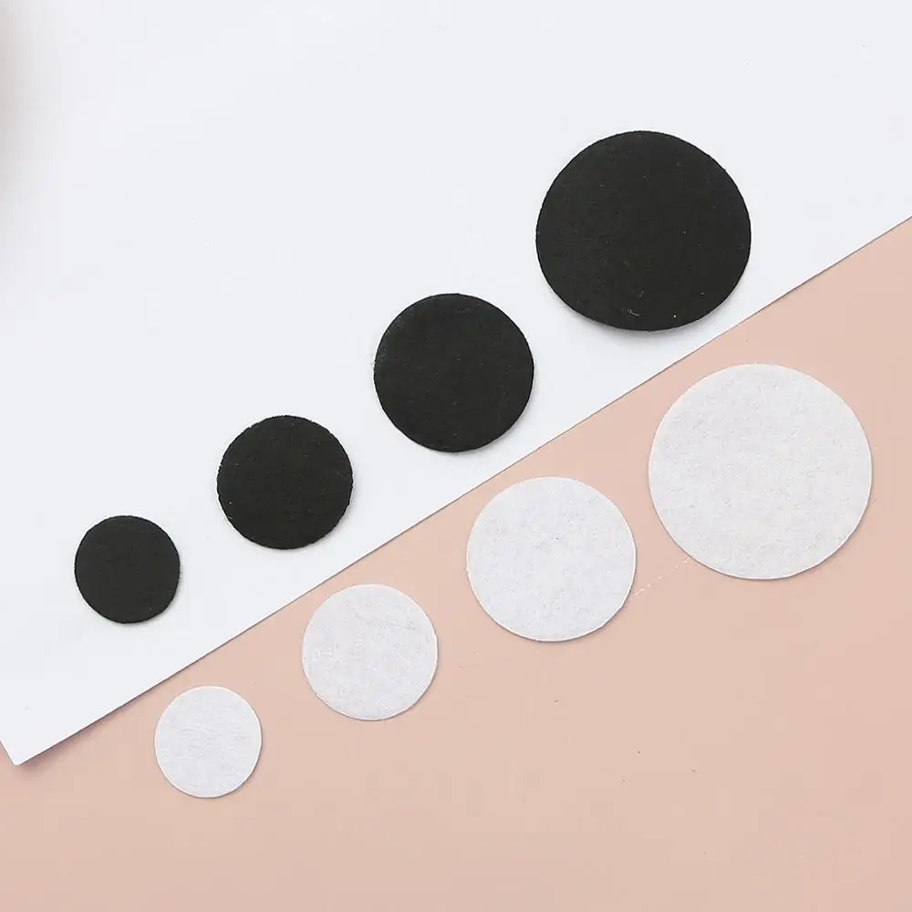 

10Pcs Solid Black White 20-40mm Non-woven Cotton Fabric Round Pattern Patches For Sewing Clothing Scrapbook Stickers DIY Crafts
