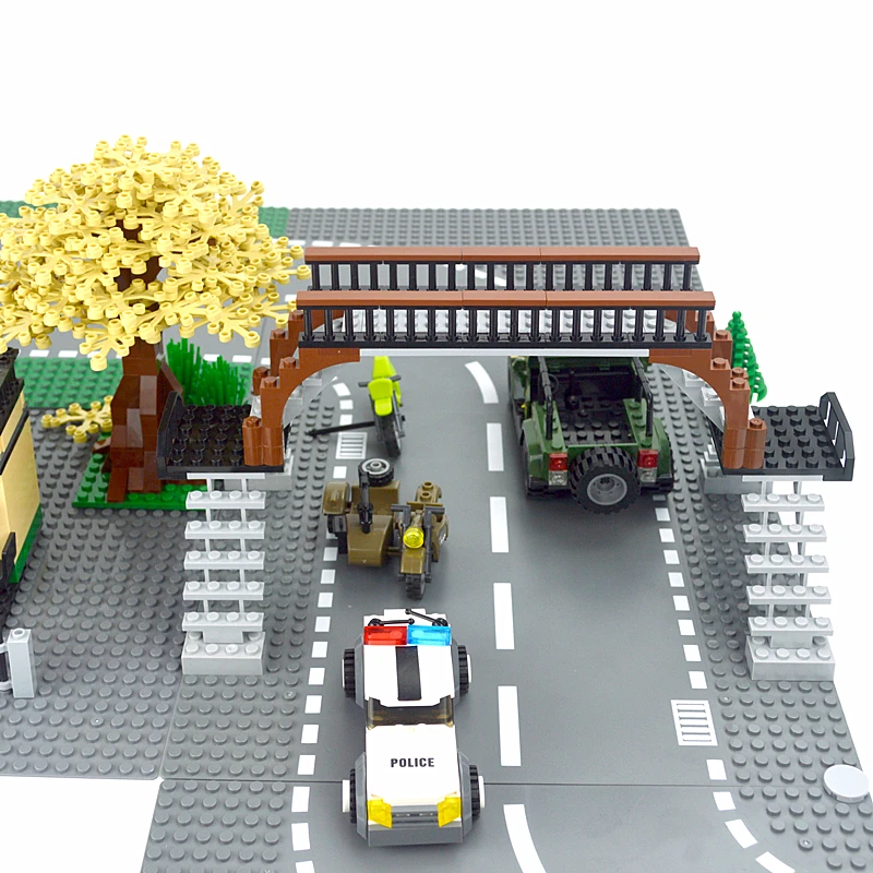 

City street accessories Pedestrian Bridge ladders fences Bricks Road street bridge Building Blocks train railway station bridge