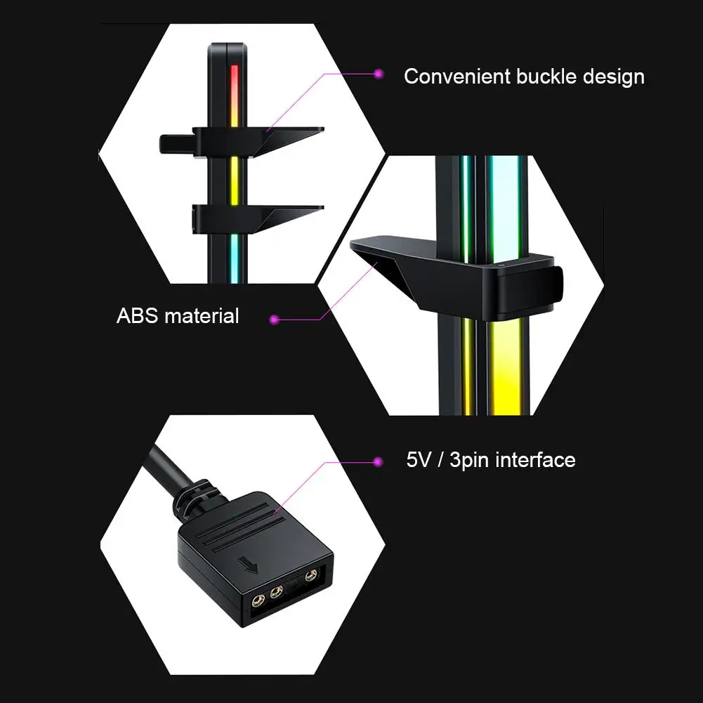 Вертикальная подставка для видеокарты ARGB светильник 5 В 3Pin магнитная наушников