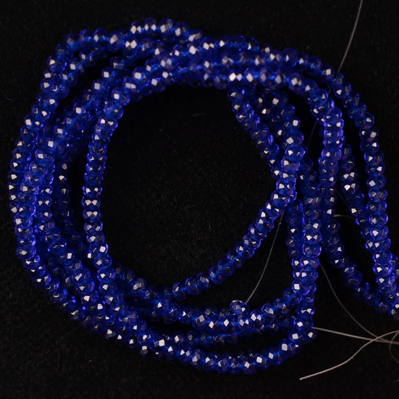 Изысканный Одноцветный 140 шт. 2x3 мм Хрустальные Бусины граненые стеклянные бусины