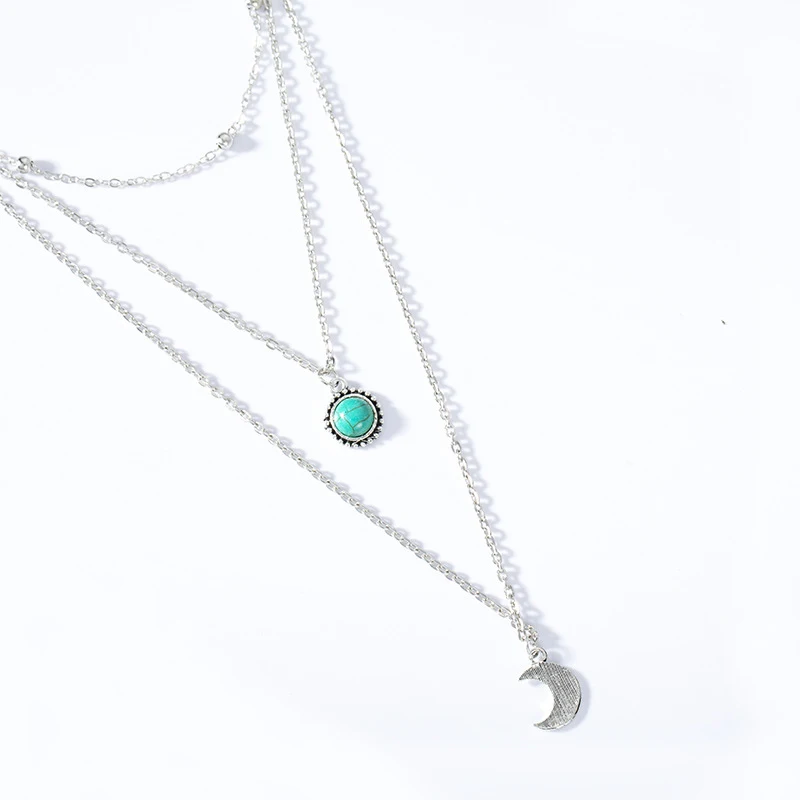 

Новое поступление 2021 модные популярные ювелирные изделия Луна трехслойное многослойное ожерелье богемные женские ювелирные изделия оптов...