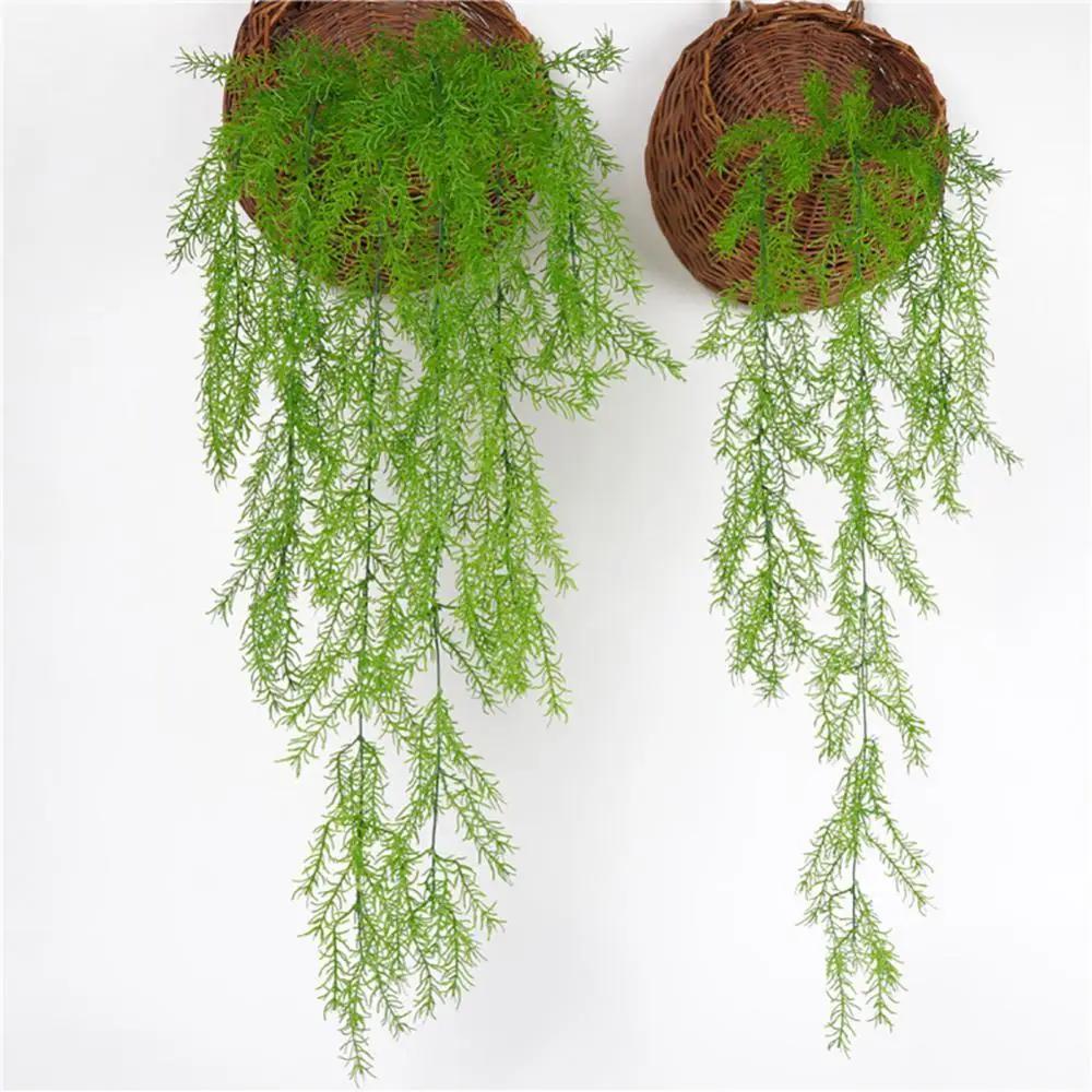 

3 Branches Artificial Pine Needles Rattan Plant Home Wedding Hanging Decoration for Home Garden Balcony Decor Plant Fake Plants
