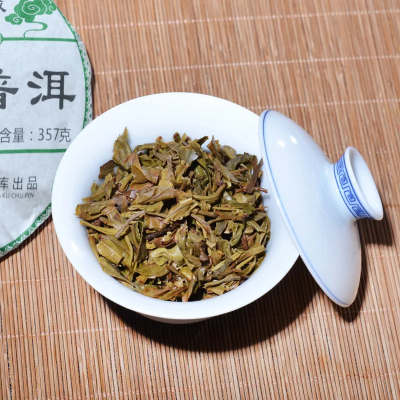 

2012 Yr Raw Pu'er Tea Chinese Yunana Menghai Shen Pu'er Special Green Organic Pu-erh Tea Cake 357g For Lose Weight Health Food