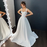 eightree simple wedding dresses sweetheart a line bride dress 2021 sleeveless boho beach sleeveless wedding ball gowns plus size