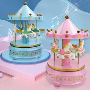 Cute Merry-Go-Round Carousels Music Box Christmas Wedding Girlfriend Birthday Present Ornament Decor