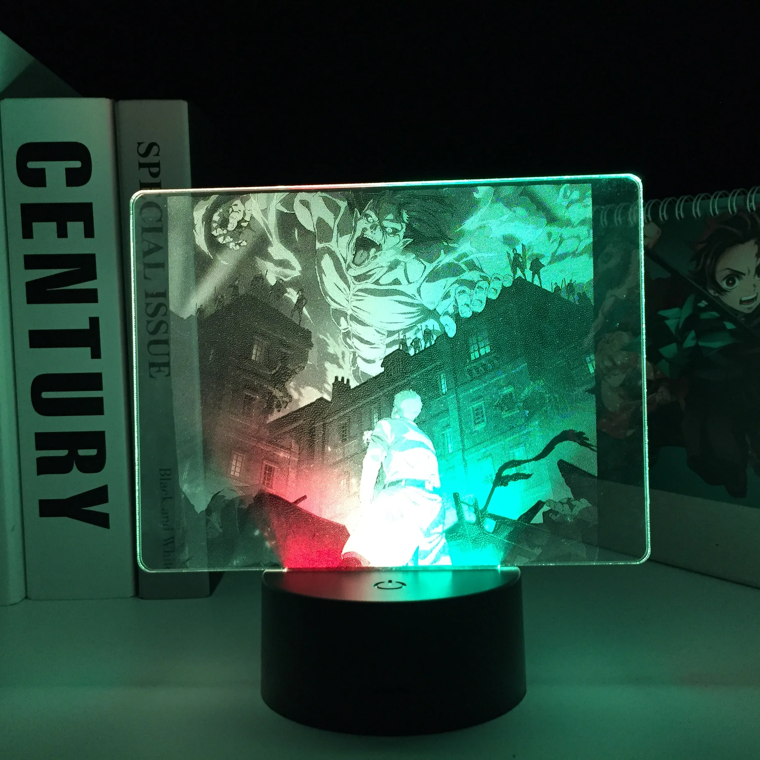 

Anime Attack on Titan Colorful Two Tone Lamp for Kid Birthday Gift Bedroom Decor Manga AOT Attack on Titan Two Tone LED Light