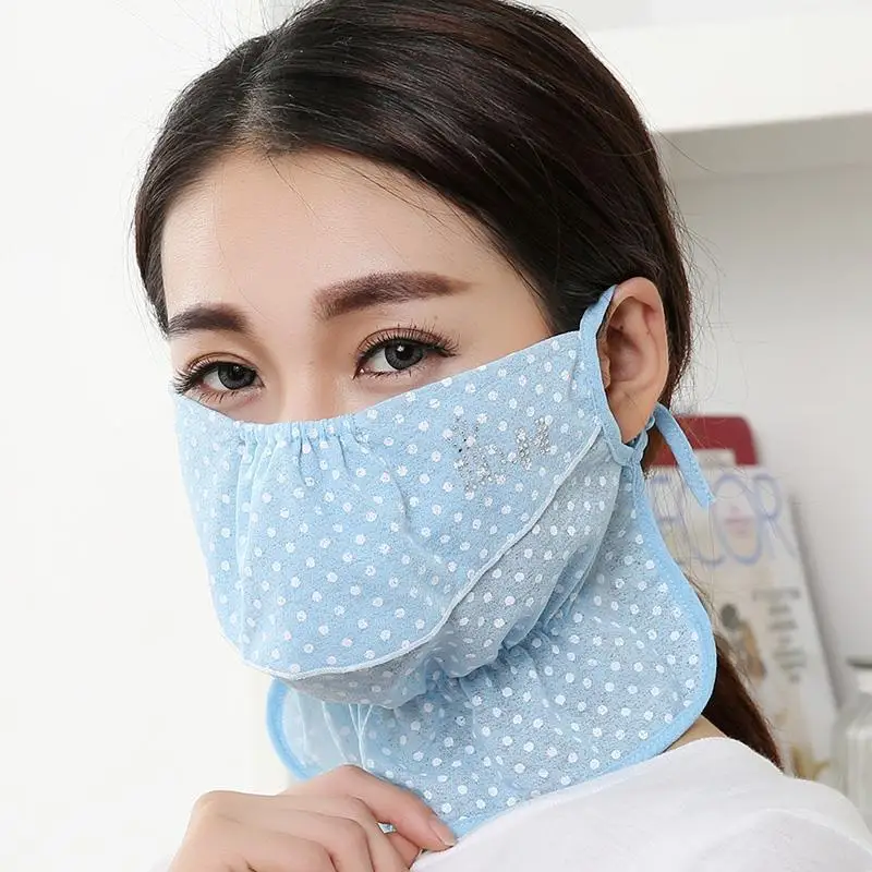

5pcs/Pack 2020 Spring Summer Outdoor Cycling Mask, Neck Guard Chiffon Floral Anti-Ultraviolet sunscreen Mask Female