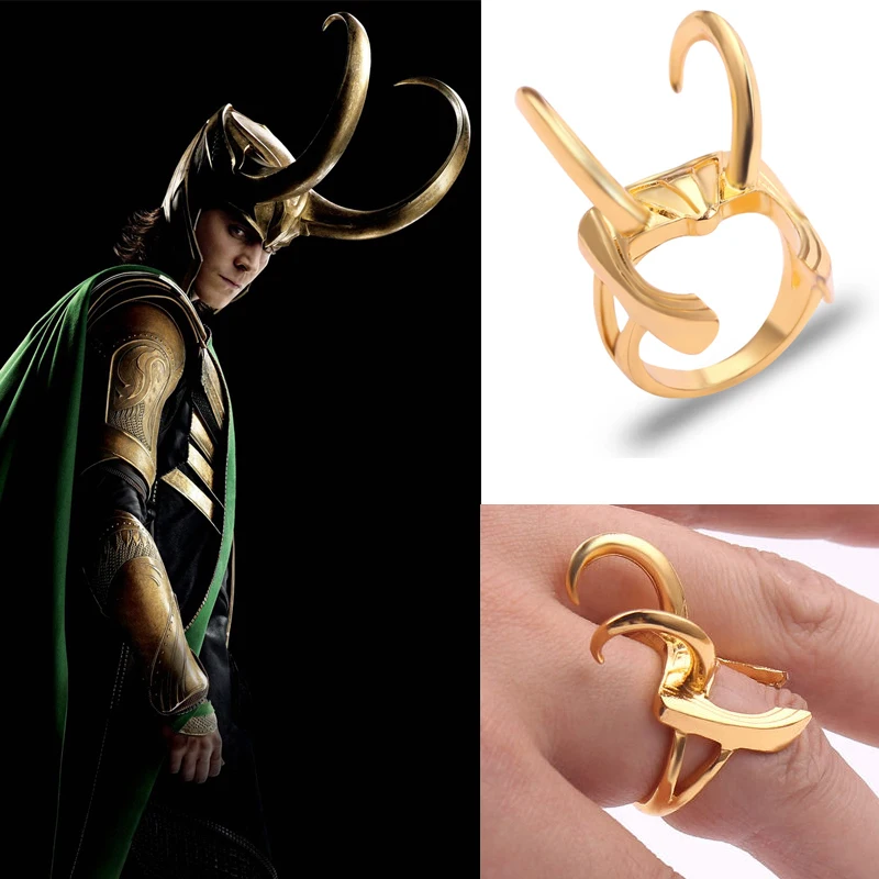 Бижутерия с изображением "Мстителей" Темный мир Loki шлем кольца крутой Тор кольцо стереоскопический золотой сплав уголок для мужчин и женщин аксессуары