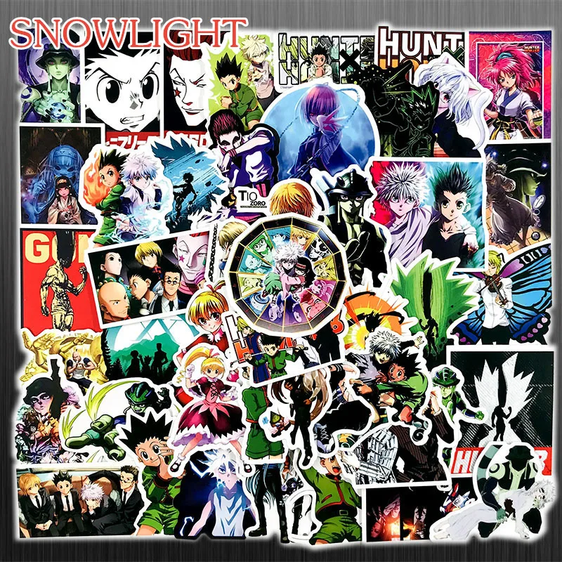 10/30/50/100 pcs/pack HUNTER X HUNTER Cartoon Anime Waterproof Stickers For Refrigerator Notebook Motorcycle Boy Toy Luggage
