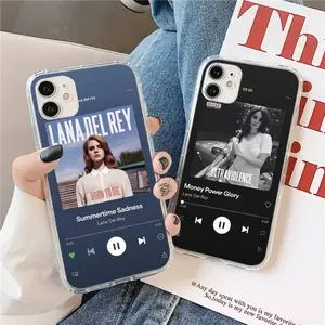 Lana Del Rey Music Player Album Phone Case Transparent for iPhone 11 12 13 mini pro XS MAX 8 7 6 6S 