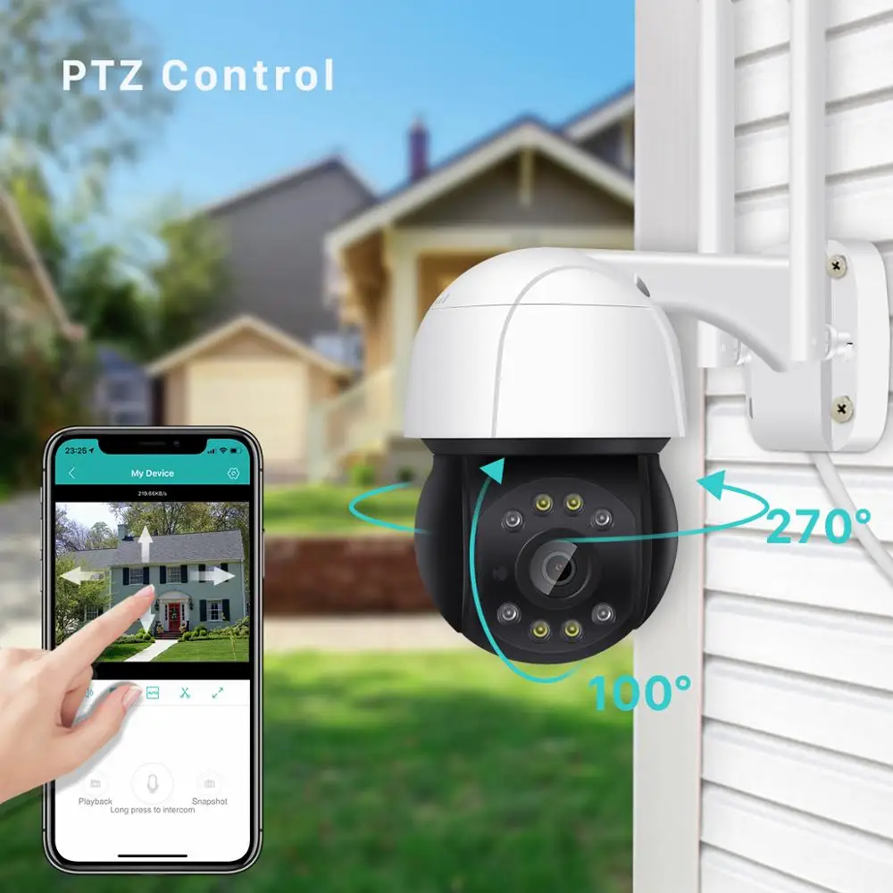 SHIWOJIA 3MP PTZ скоростная купольная IP камера беспроводная WiFi Автоматическая