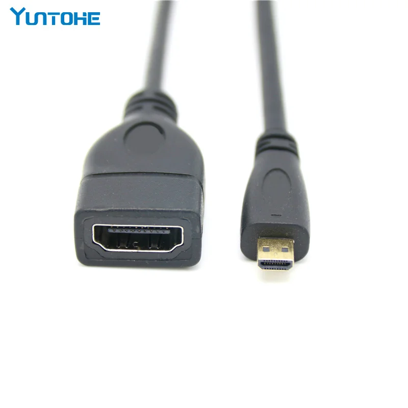 Оптовая продажа 15 см кабель конвертер Micro HDMI в для HDTV MAC ПК 1080P 100 шт.|Кабели VGA| |