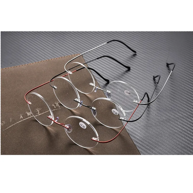 Очки для чтения оправа без оправы титановые женские 2019 сверхлегкие круглые глаза