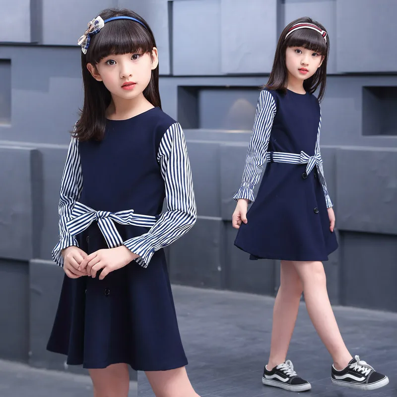 Школьная одежда коллекция 2019 года подростковое платье Одежда для девочек