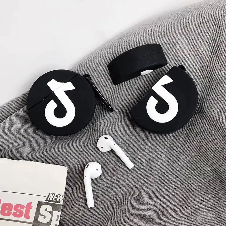 Смешной наушник чехол для Airpods 1 милый силиконовый Apple 2 Защитный наушников
