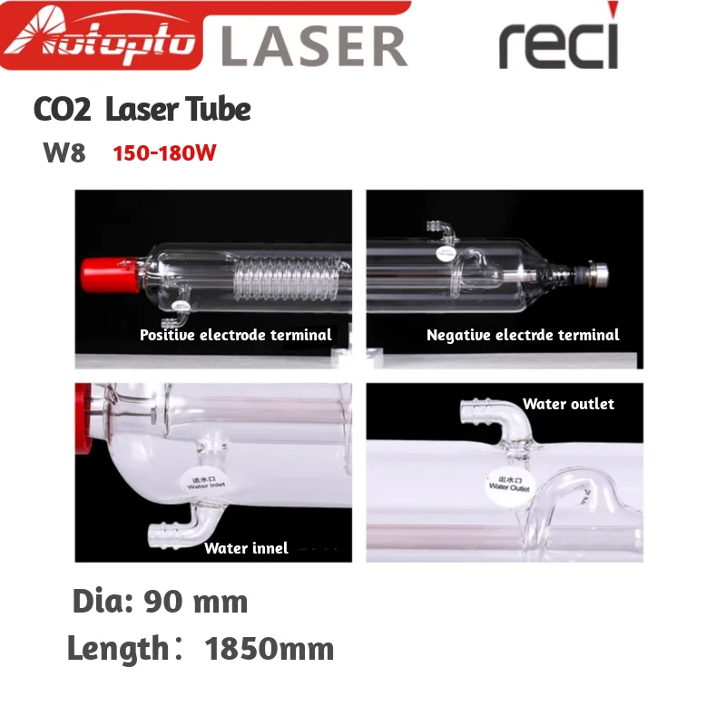 Aotopto laser Reci w8 Co2 стеклянная трубка для лазерной резки и гравировки.|Фрезы по дереву|