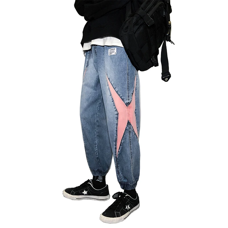 

New Denim Casual Wide leg Oversize Cargo Denim Boy Baggy Jeans For Men Overalls Boys Man Pants