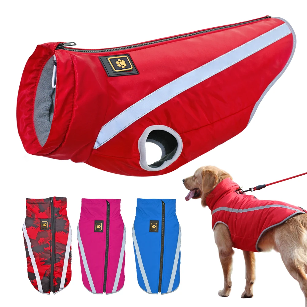 Одежда для собак зимняя одежда больших пальто куртка светоотражающая питомцев