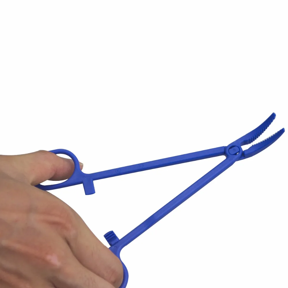 1 шт. медицинский ипользование пластиковых Hemostat щипцы острый рот плоскогубцы