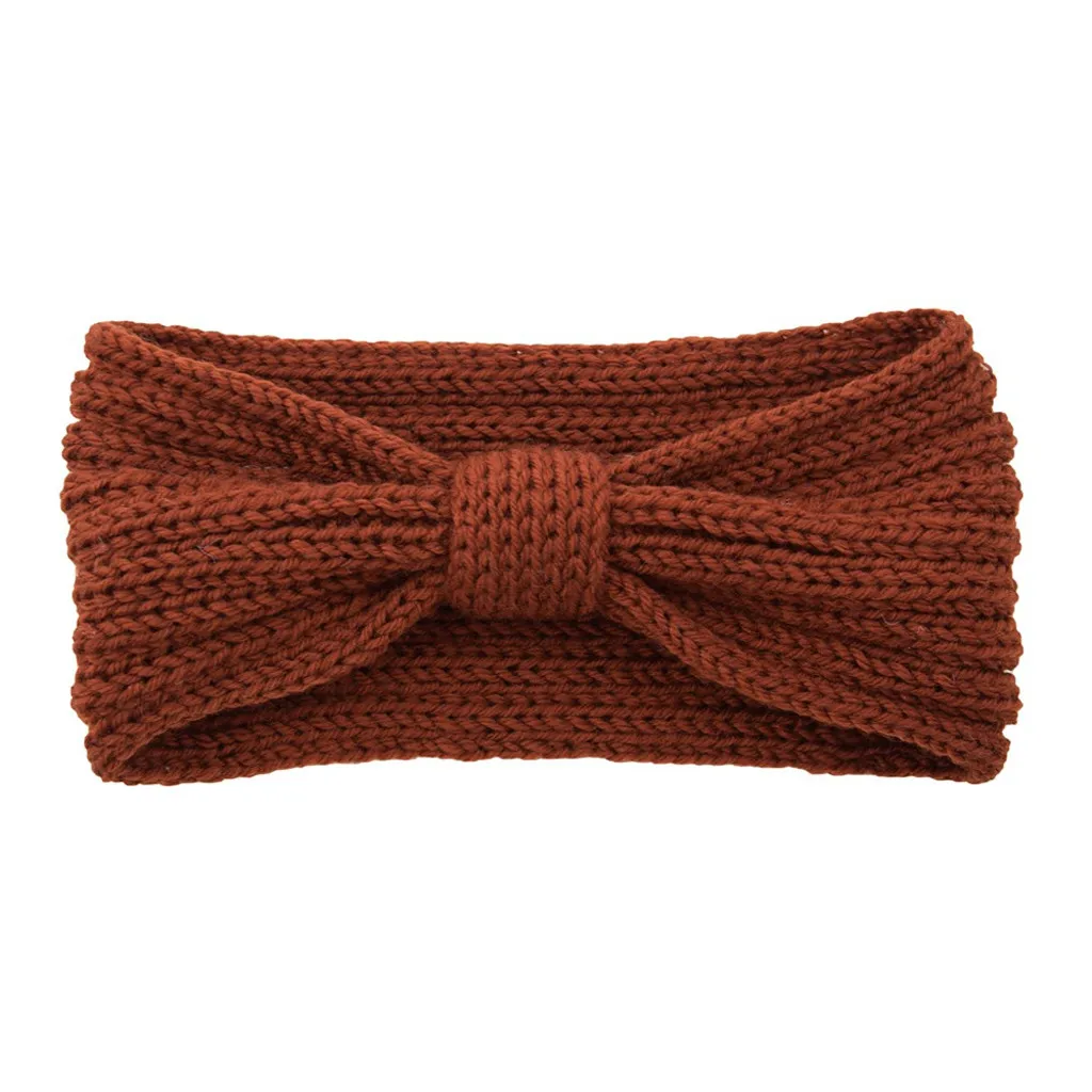 WE JAYCOSIN повязка на голову, зимняя теплая вязаная повязка на голову, тюрбан для женщин, вязаная крючком широкая эластичная повязка для головы, повязка на голову, P92 - Цвет: WE
