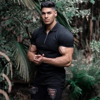 new arrival cotton men polo shirt tops fashion brand plus size short sleeve gym bodybuilding fitness polo shirt homme camisa