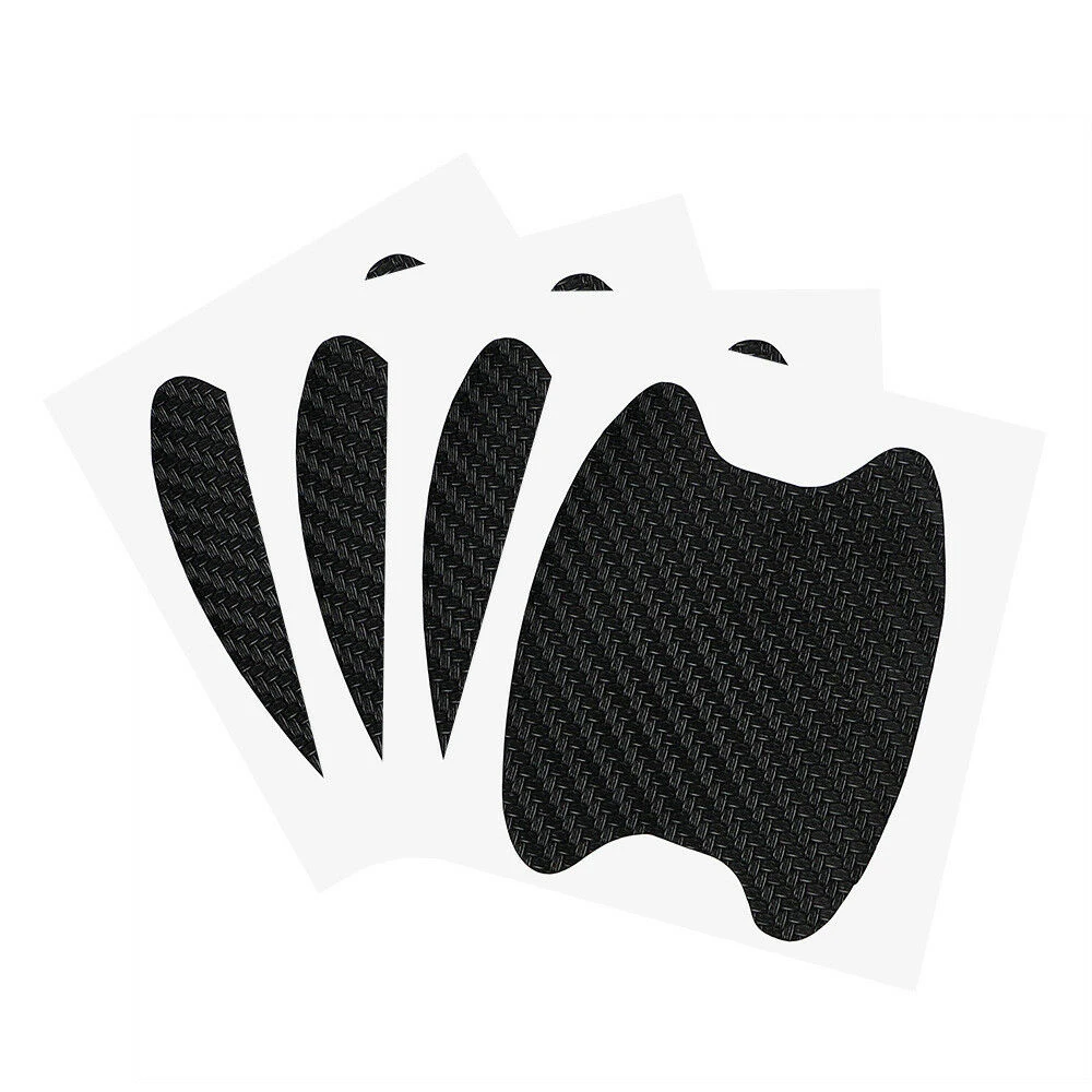 

8Pcs Carbon Fiber Universal Car Sticker Adhesive Door Handle Scratch Guard Black