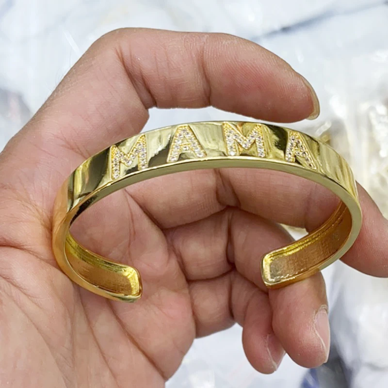 

3 Pcs High quality MAMA jewelry bangle Gold color metal bangle Jewelry bangle jewelry fashion bangle women jewelry 51464