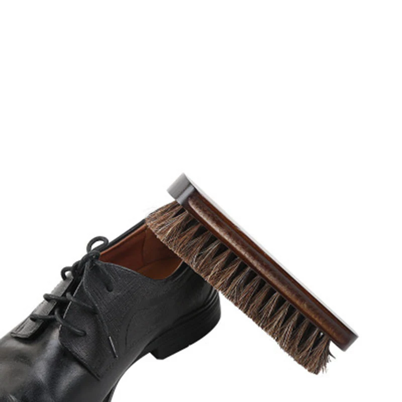 Щетка для обуви из конского волоса с деревянной ручкой 1 шт. | Дом и сад