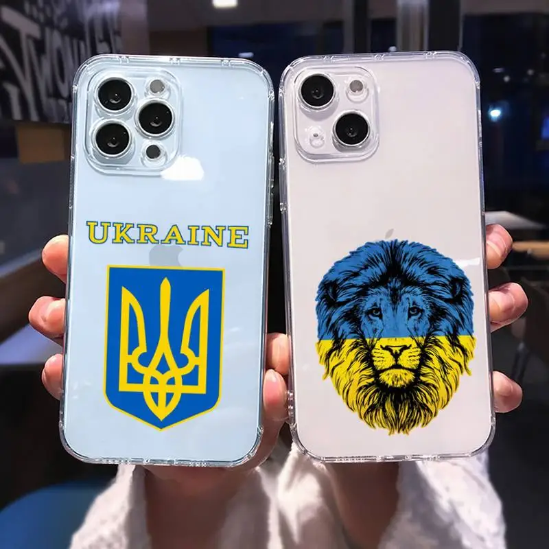 

Ukraine flag Phone Case For iphone 13 12 11 8 7 plus mini x xs xr pro max Transparent soft