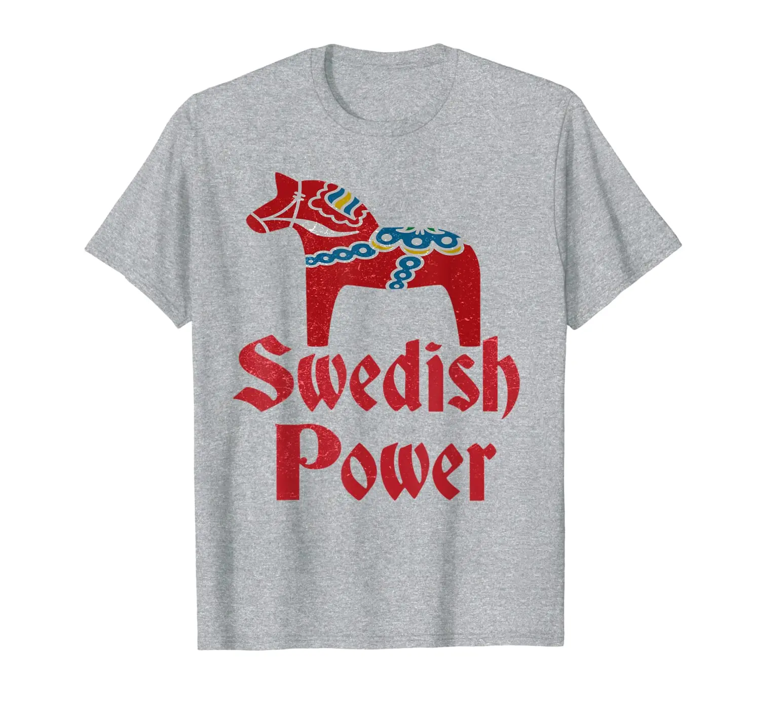 

Swedish Power Dala Dalarna Horse Vintage Grunge Red