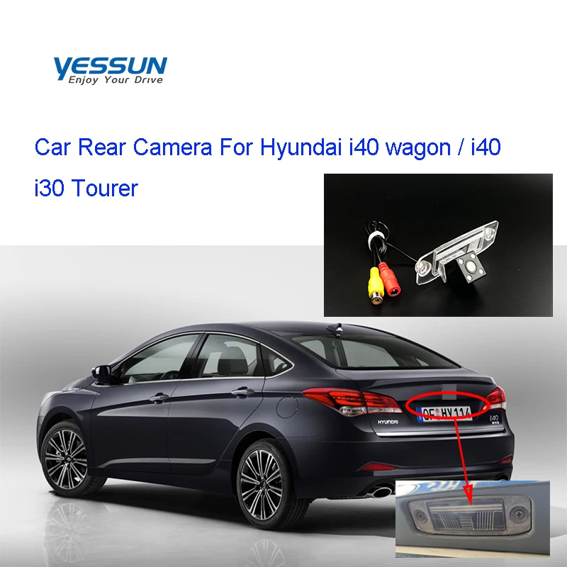 

Камера заднего вида Yessun, 4 светодиода, ночного видения, 170 градусов, HD, для Hyundai i40 wagon i40 i30 Tourer