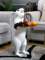 modern creative groundhog figurine multi function nordic home decor statue large living room tray decoration accessories gift