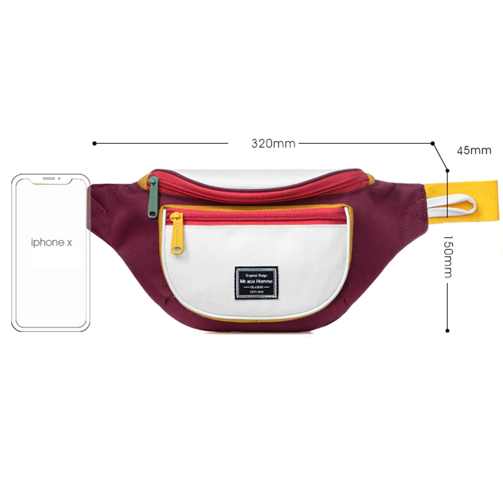 Женская однотонная летняя сумка с ремнем водонепроницаемая поясная для девушек