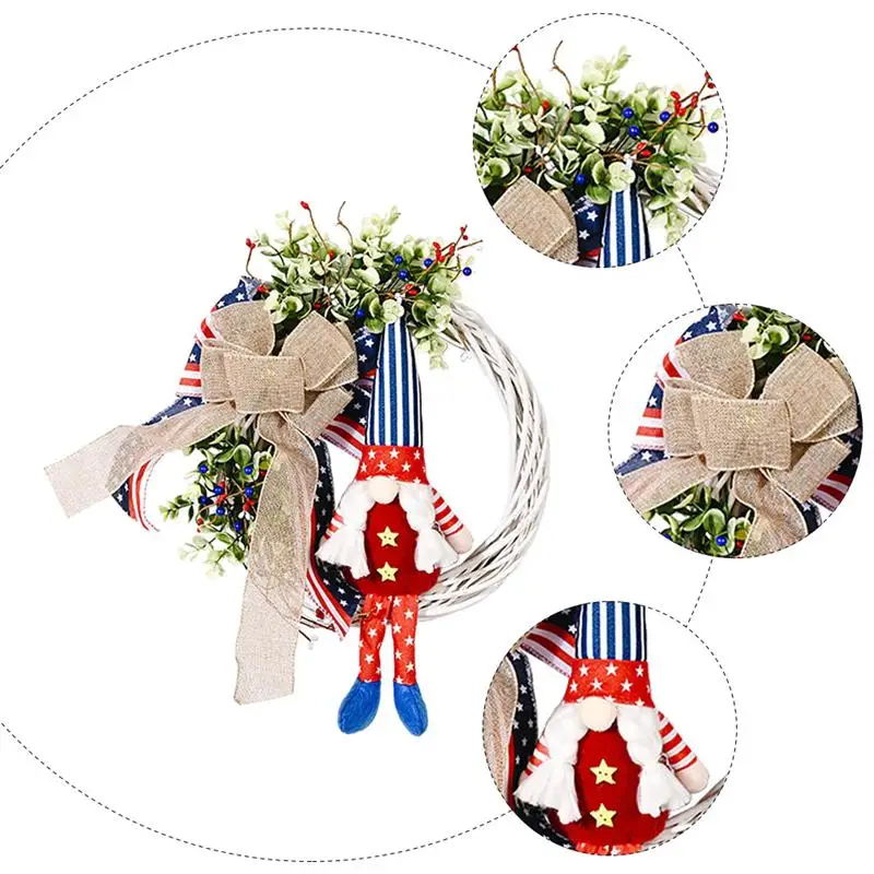

Independence Day Wreath Unique Home Decorative Garland Door Wreath Adornment