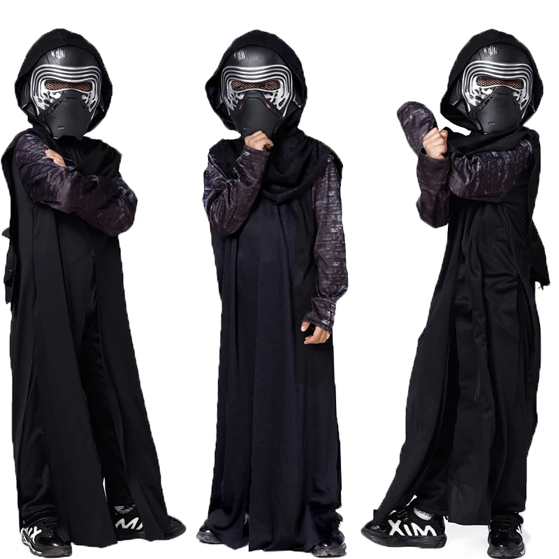 Классическая одежда для косплея Warrior Boys Deluxe Пробуждение силы Kylo Ren Детский костюм