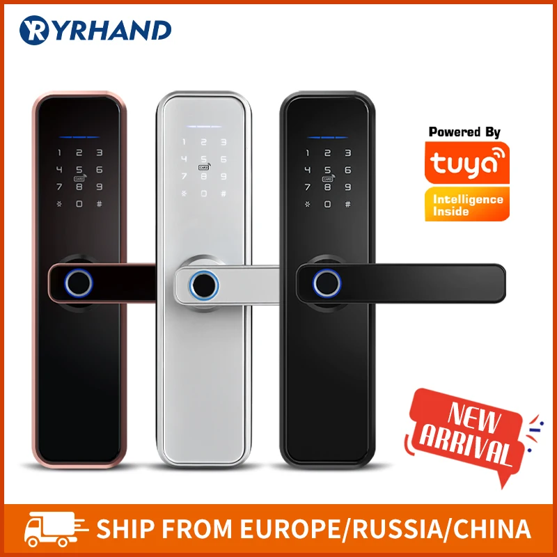 

cerradura intelige X5 Waterproof Tuya Biometric Fingerprint Security Intelligent Smart WiFi APP Password Electronic Door Lock