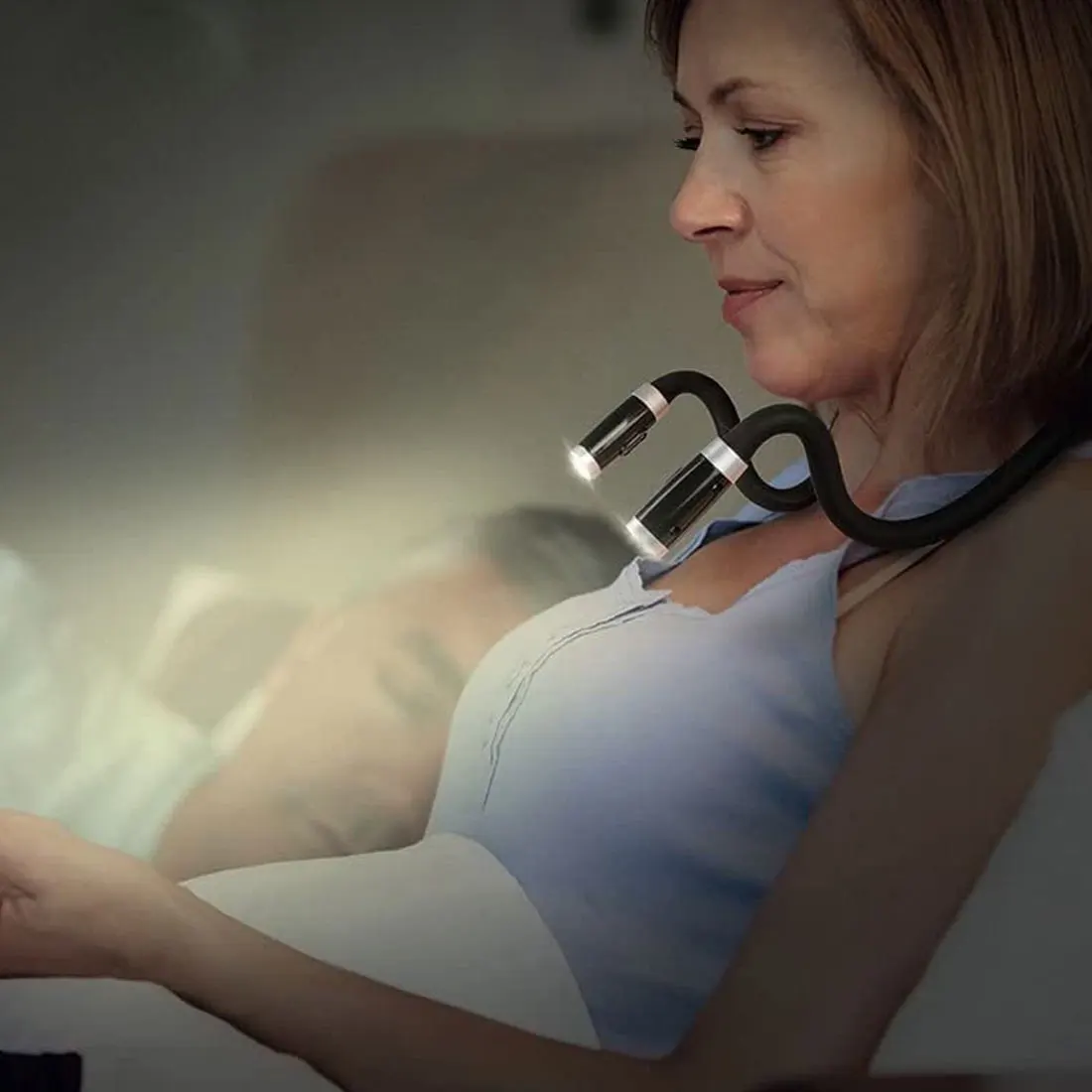 Светодиодный лампа для чтения Вязание вяжущие крючком Hug светильник