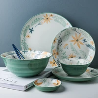 modern cute flower dinner plates nordic western ceramic dinner plates serving creative vajilla platos eating utensils ei50tz