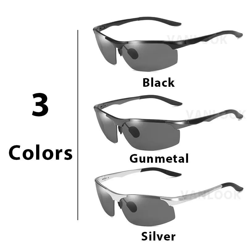 Фотохромные поляризационные солнцезащитные очки линзы хамелеона в алюминиево