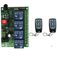 universal wireless remote control dc 12v 24v 4ch 10a relay receiver module rf switch remote control for gate garage opener