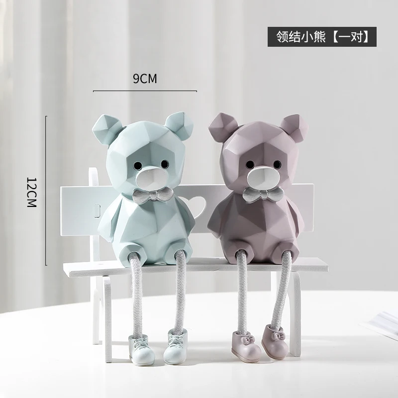 

[Creative] Nordic Living Room Animal Ornament Hanging Feet Doll Cute Home Small Decoration Girl Room Decoration Decoration