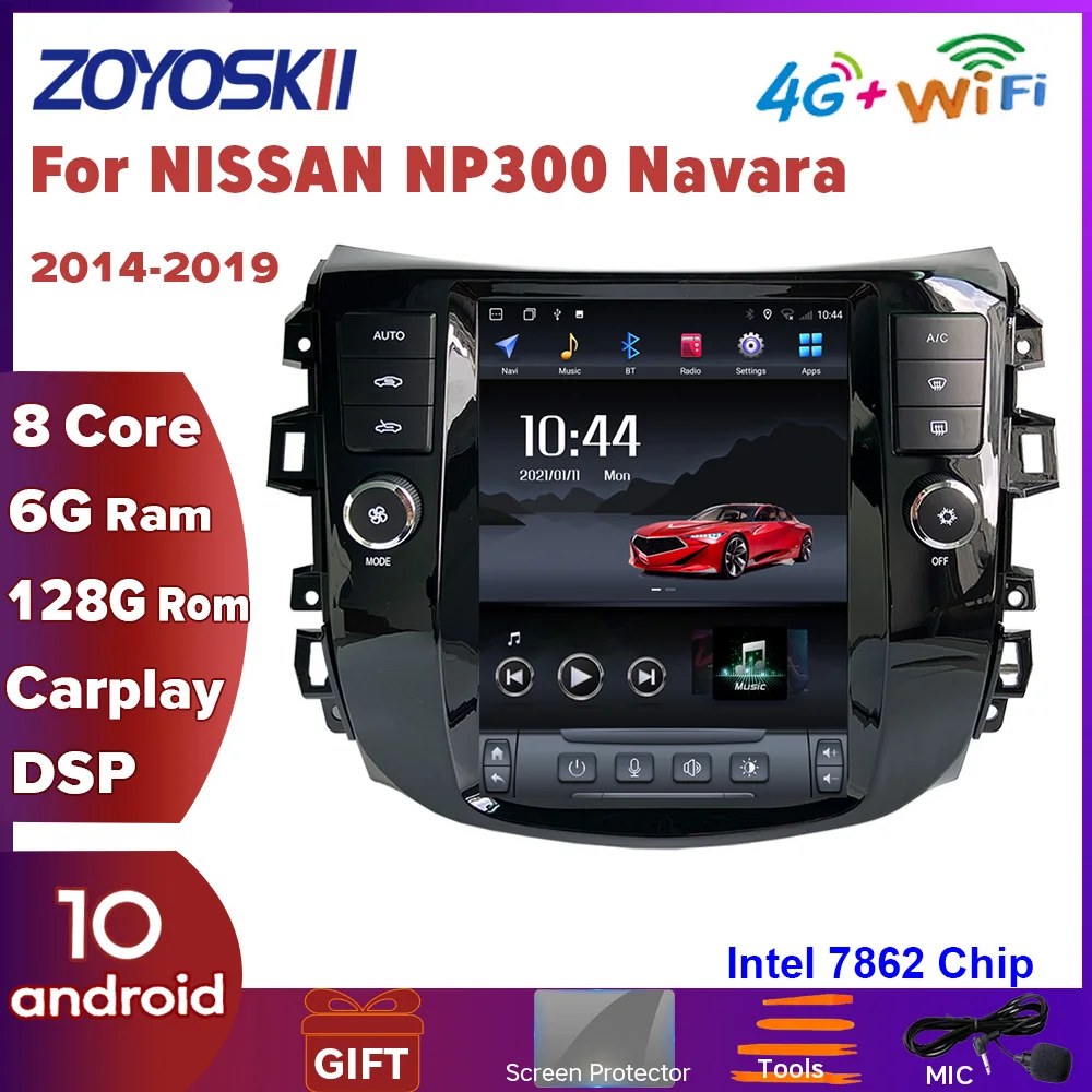 

ZOYOSKII Android 10 10.4" Vertical Screen Tesla Car Radio For NISSAN NP300 Navara Xterra Auto Head-unit GPS Navigation 2014-2019